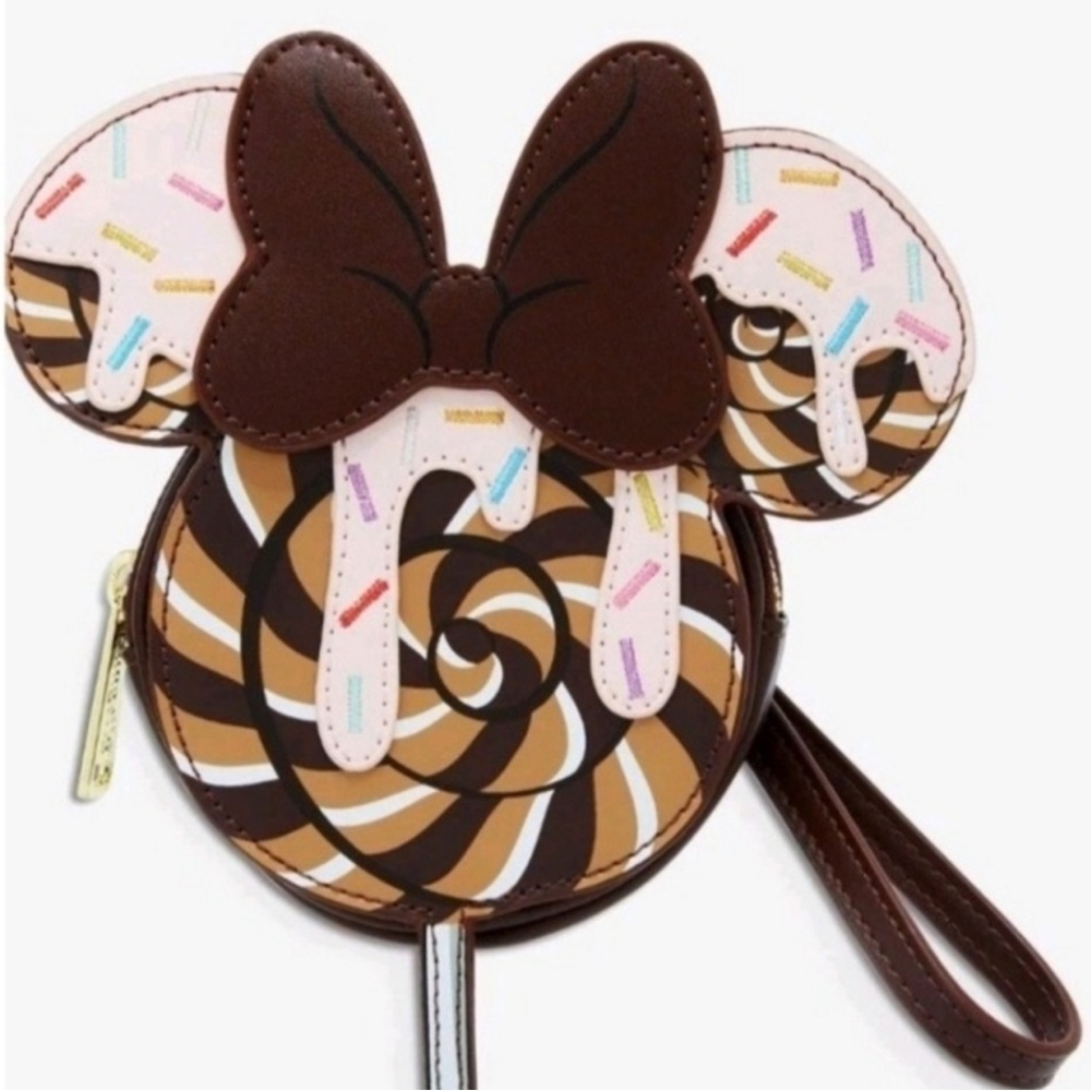 NWT Loungefly Disney Minnie Mouse Chocolate Lollipop Coin Purse